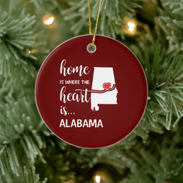 I Alabama finns hjärtat Julgransprydnad Keramik