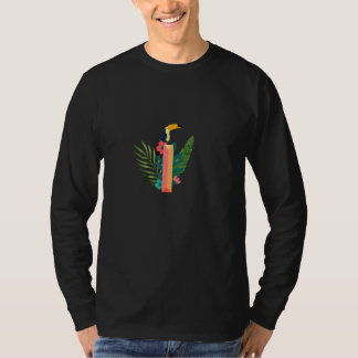 I Alfabet Bokstav tropiska Växter T Shirt