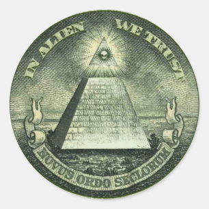 I Alien Trust Sticker Runt Klistermärke
