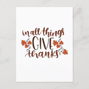 I All Sak Ge tack, Thanksgiving Pumpkin Helg Vykort
