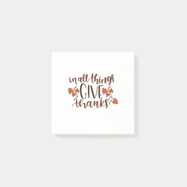 I All Sak Ge tack, Thanksgiving Pumpkin Post-it Block (Framsida)