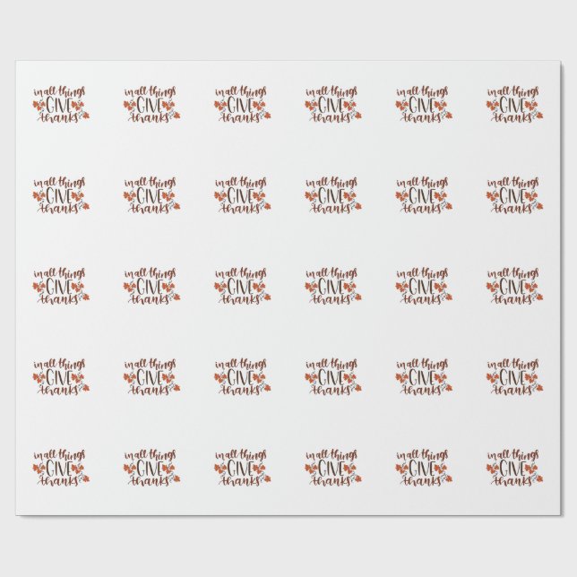 I All Sak Ge tack, Thanksgiving Pumpkin Presentpapper (Platt)