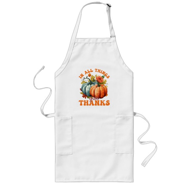 I alla Sak, Ge, tack Pumpkin Långt Förkläde (Framsidan)