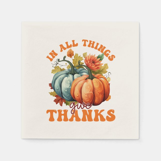 I alla Sak, Ge, tack Pumpkin Pappersservett (Framsidan)
