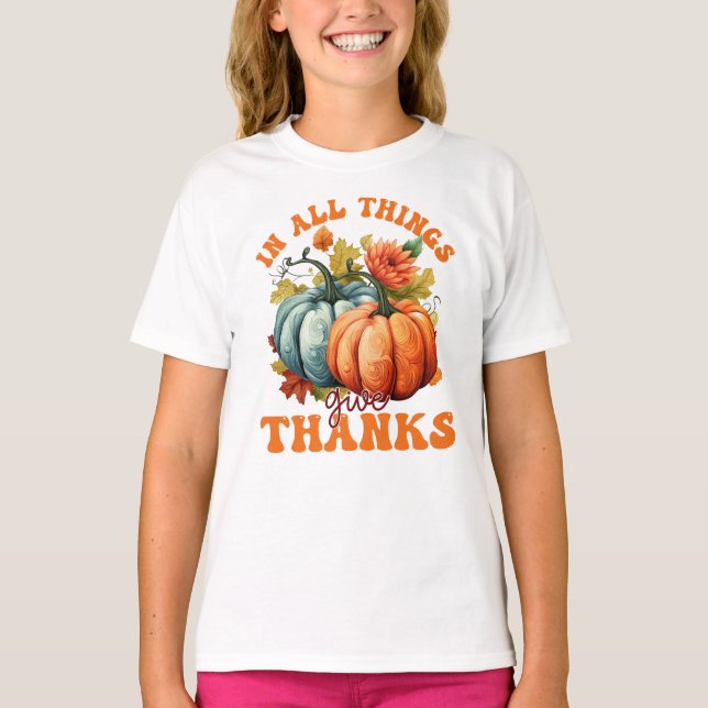 I alla Sak, Ge, tack Pumpkin T Shirt (Framsida)