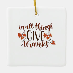 I Alla Ting Ge Tack Thanksgiving Pumpa Julgransprydnad Keramik