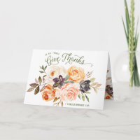 I alla ting tacka Blommiga rosor vikt kort