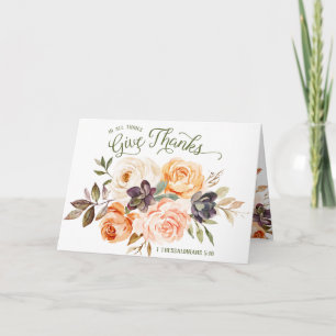 I alla ting tacka Blommiga rosor vikt kort