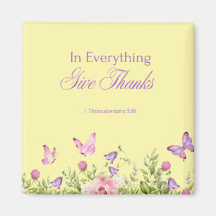 "I Allt Ge tack" Cream 2" Square Magnet