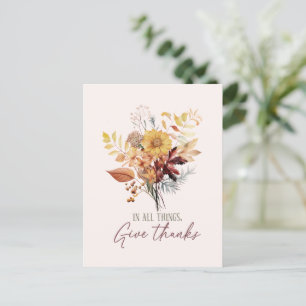 I Allt, Ge Tack – Höstlig Blomsterbukett Vykort