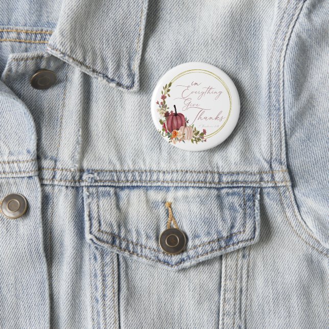 I Allt Ge tack vare pastel och guld pumpor Knapp (In Situ)