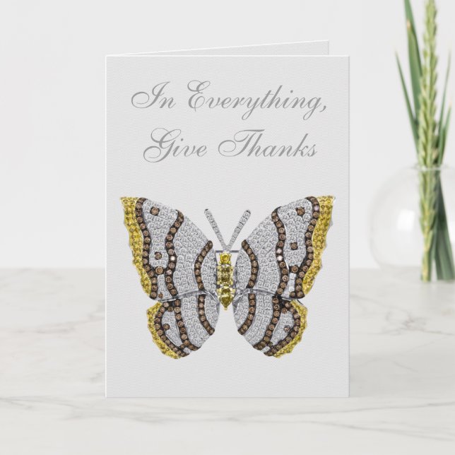 I allt, tack vare Ge Diamond Butterfly Kort (Framsida)