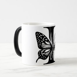 I Alphabet black butterfly Magisk Mugg