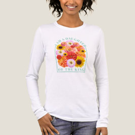 I Am a Daughter of The King Christian Floral Tri-B T Shirt