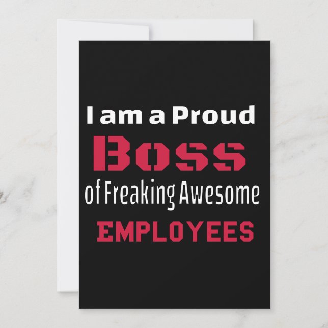 I am a Proud Boss of Freaking Awesome Employees Meddelande (Framsida)