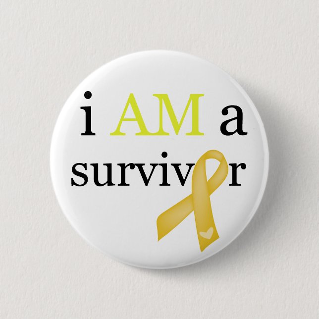 i AM A Survivor (Gult) Knapp (Framsida)