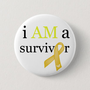 i AM A Survivor (Gult) Knapp