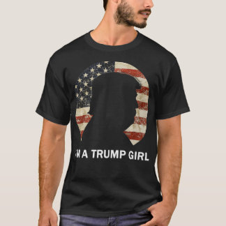 I am a Trump Girl Vintage American Flag Republican T Shirt