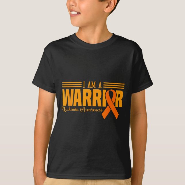 I Am A Warrior Funny Leukemia Blood Cancer Awarene T Shirt (Framsida)