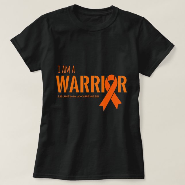 I am a Warrior Leukemia Cancer Awareness  T Shirt (Design framsida)