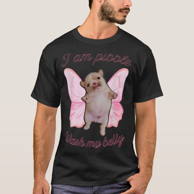 I Am Bble Wash My Belly Bble Meme Funny Dog Brainr T Shirt (Framsida)