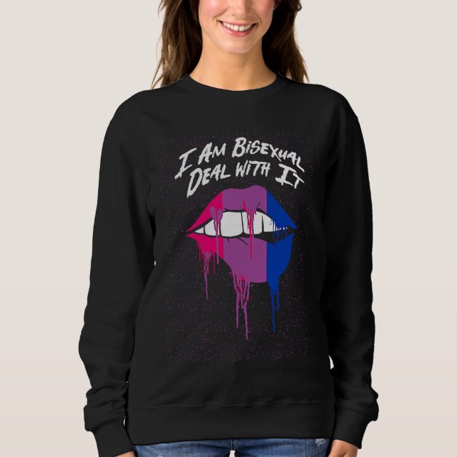 I Am Bisexual Bi Sayings Bi Pride Quotes LGBTQ T Shirt (Framsida)