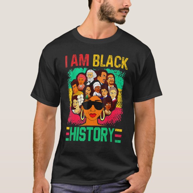 I Am Black History Africa Black Woman African Prou T Shirt (Framsida)