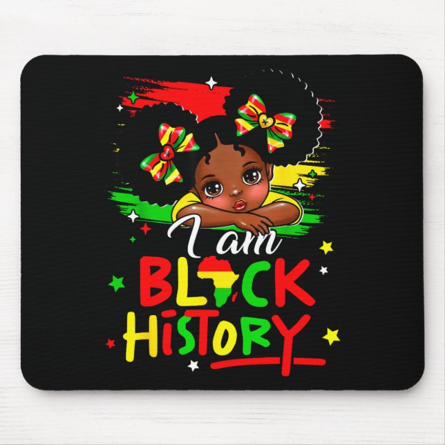 I Am Black History Afro Girl Little Melanin Prince Musmatta (Framsidan)