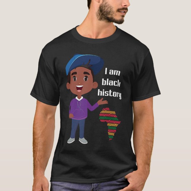 I Am Black History  Black Ancestry African America T Shirt (Framsida)