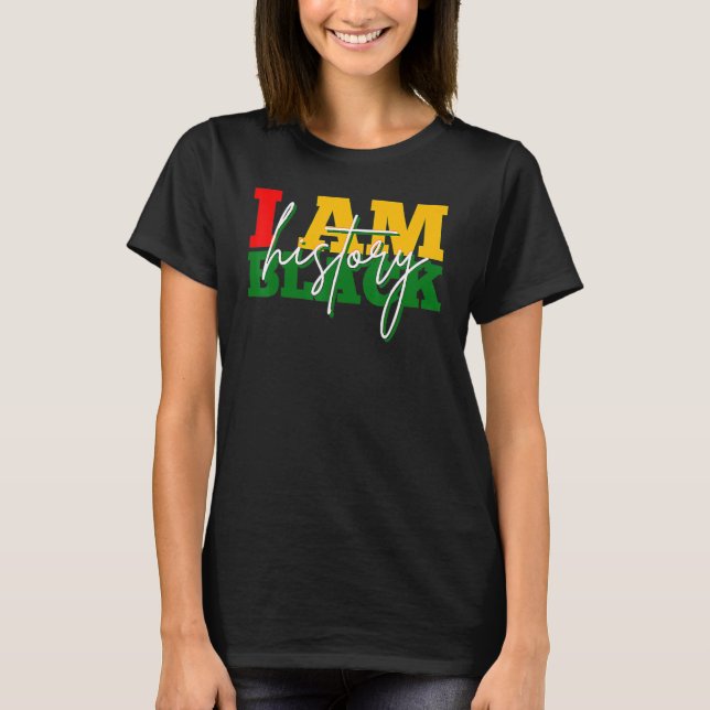 I Am Black History Melanin Afro African Pride Boys T Shirt (Framsida)