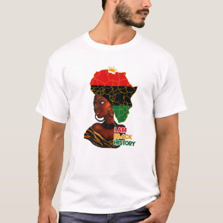 I Am Black History Melanin Pride Africa Map Hair B T Shirt