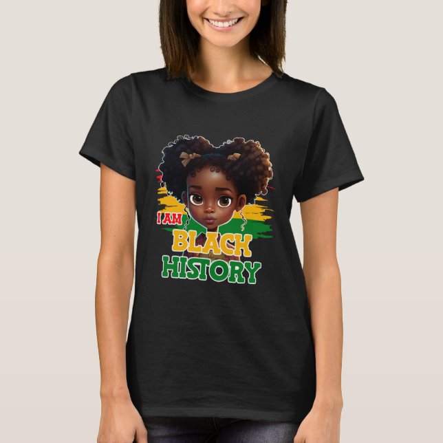 I AM Black History Month 2023 BHM for Women Teens  T Shirt (Framsida)