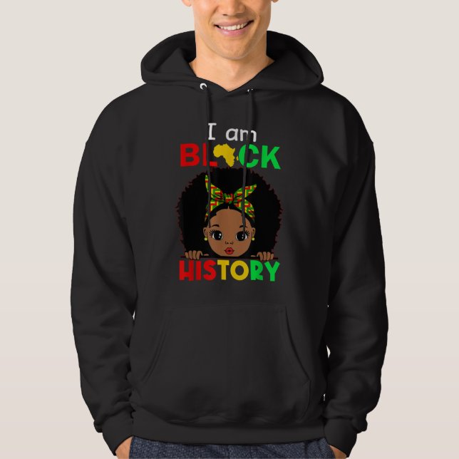 I Am Black History Month African American For Wome Hoodie (Framsida)