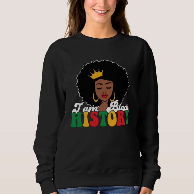I Am Black History Month African American Girl Que T Shirt (Framsida)