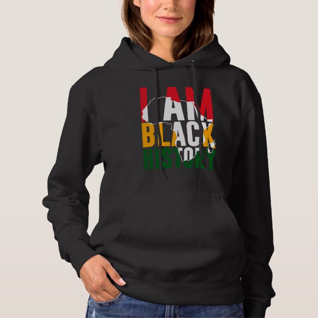 I Am Black History Month African American Pride T Shirt (Framsida)