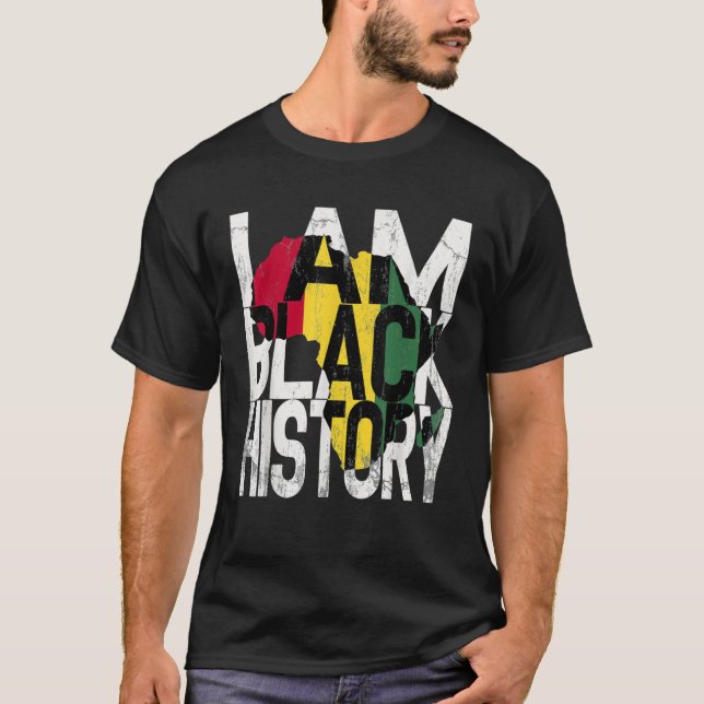 I Am Black History Month African American Pride T Shirt (Framsida)