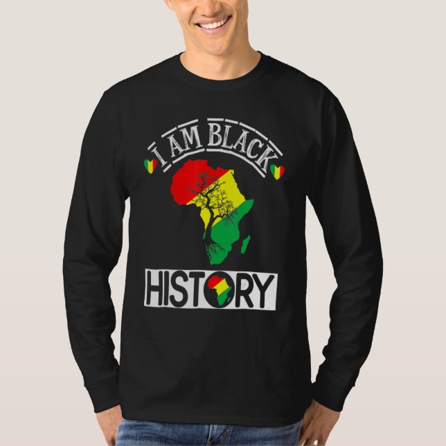 I Am Black History Month African Map American Cele T Shirt (Framsida)