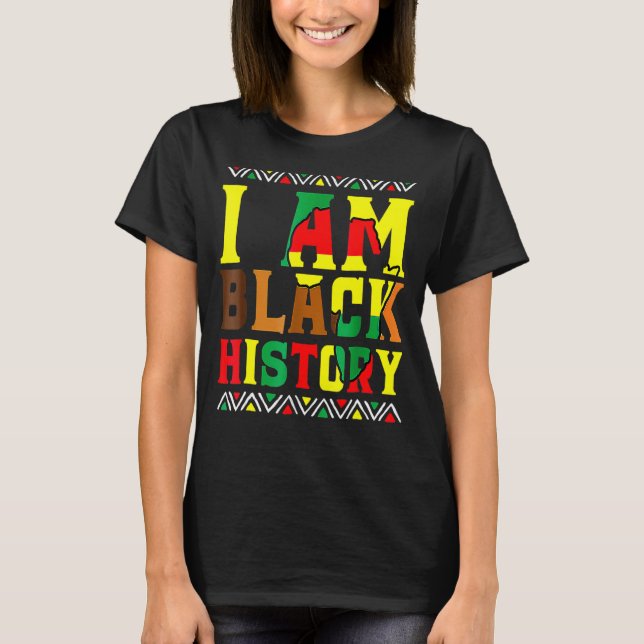 I Am Black History Month Afro African Pride Men Wo T Shirt (Framsida)