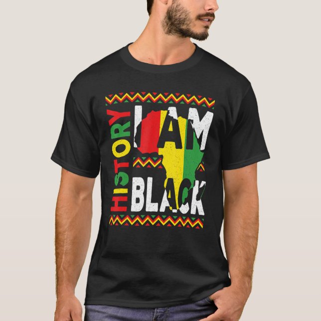 I Am Black History Month Melanin Pride African Ame T Shirt (Framsida)