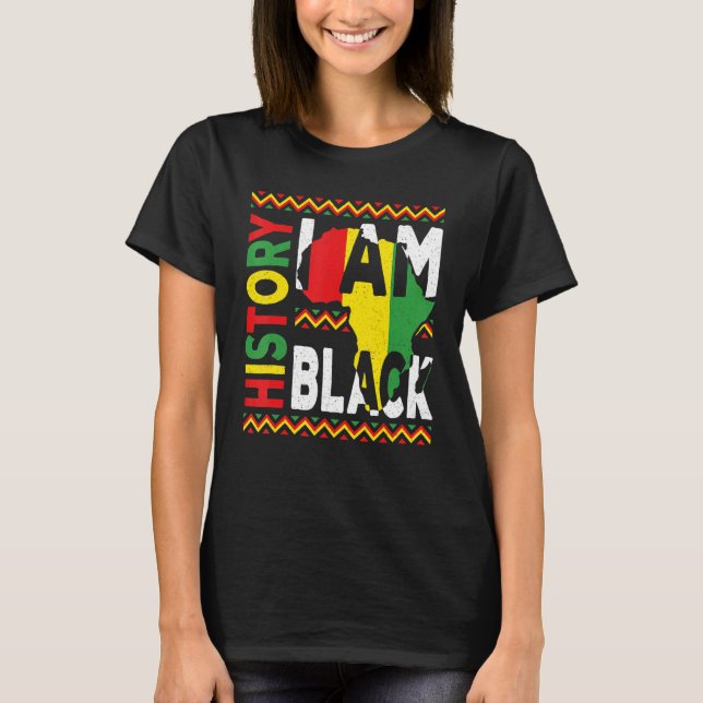 I Am Black History Month Melanin Pride African Ame T Shirt (Framsida)