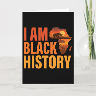 I Am Black History Month Strong African Black Mela Kort