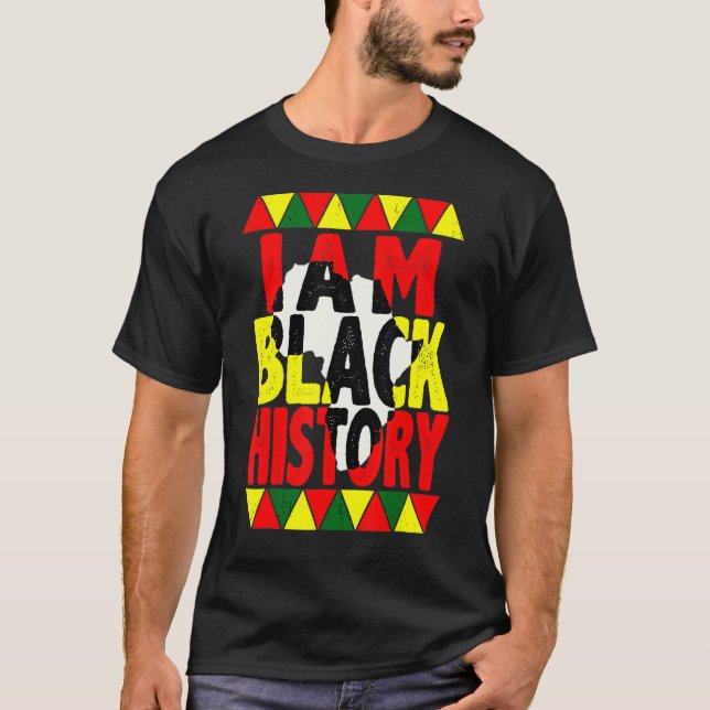 I Am Black History Pride Black History Month Afric T Shirt (Framsida)