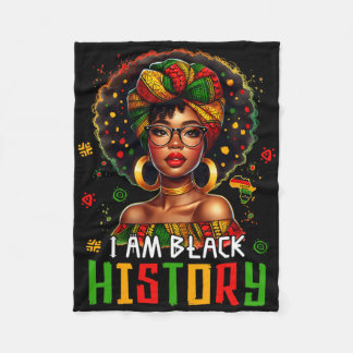 I Am Black History Women Girl Black History Month  Fleecefilt