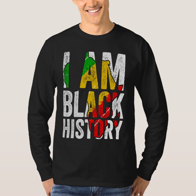 I Am Black History  Women Men African American Gra T Shirt (Framsida)