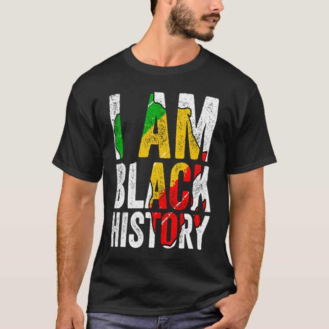 I Am Black History  Women Men African American Gra T Shirt (Framsida)