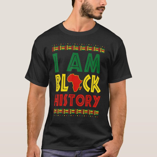 I Am Black Woman Black History Month Educated Blac T Shirt (Framsida)
