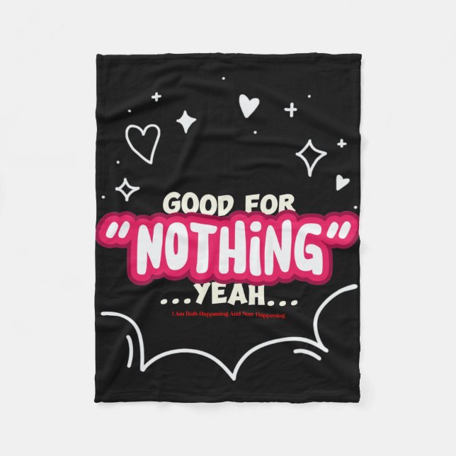 I Am Both Happening and Non-Happening Fleecefilt (Framsidan)