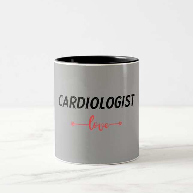 I am cardiologist. Gray colour Två-Tonad Mugg (Center)