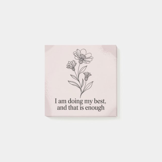 I Am Doing My Best, And That Is Enough Post-it Block (Framsida)