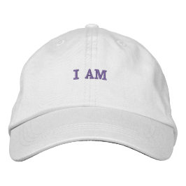 "I AM" Embroiderad Baseball Hat Broderad Keps